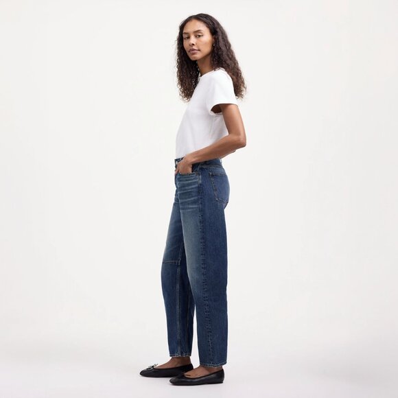 NWT Madewell Darted Barrel-Leg Jean in Irmo Wash - Picture 3 of 6